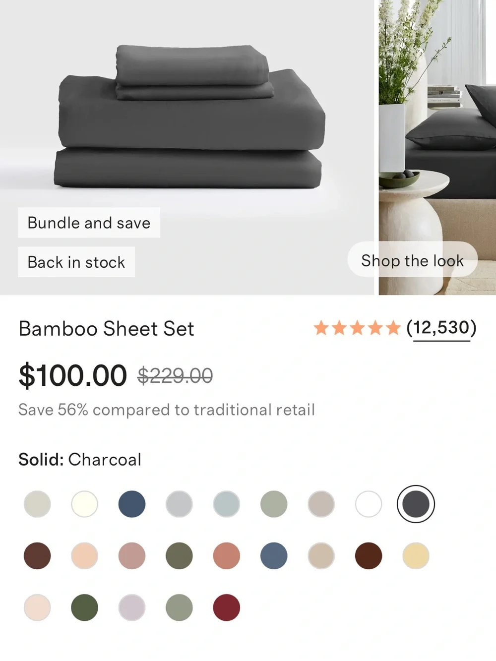 NWOT Organic Bamboo Soft Blush Twin XL Sheet Set - Retail $100